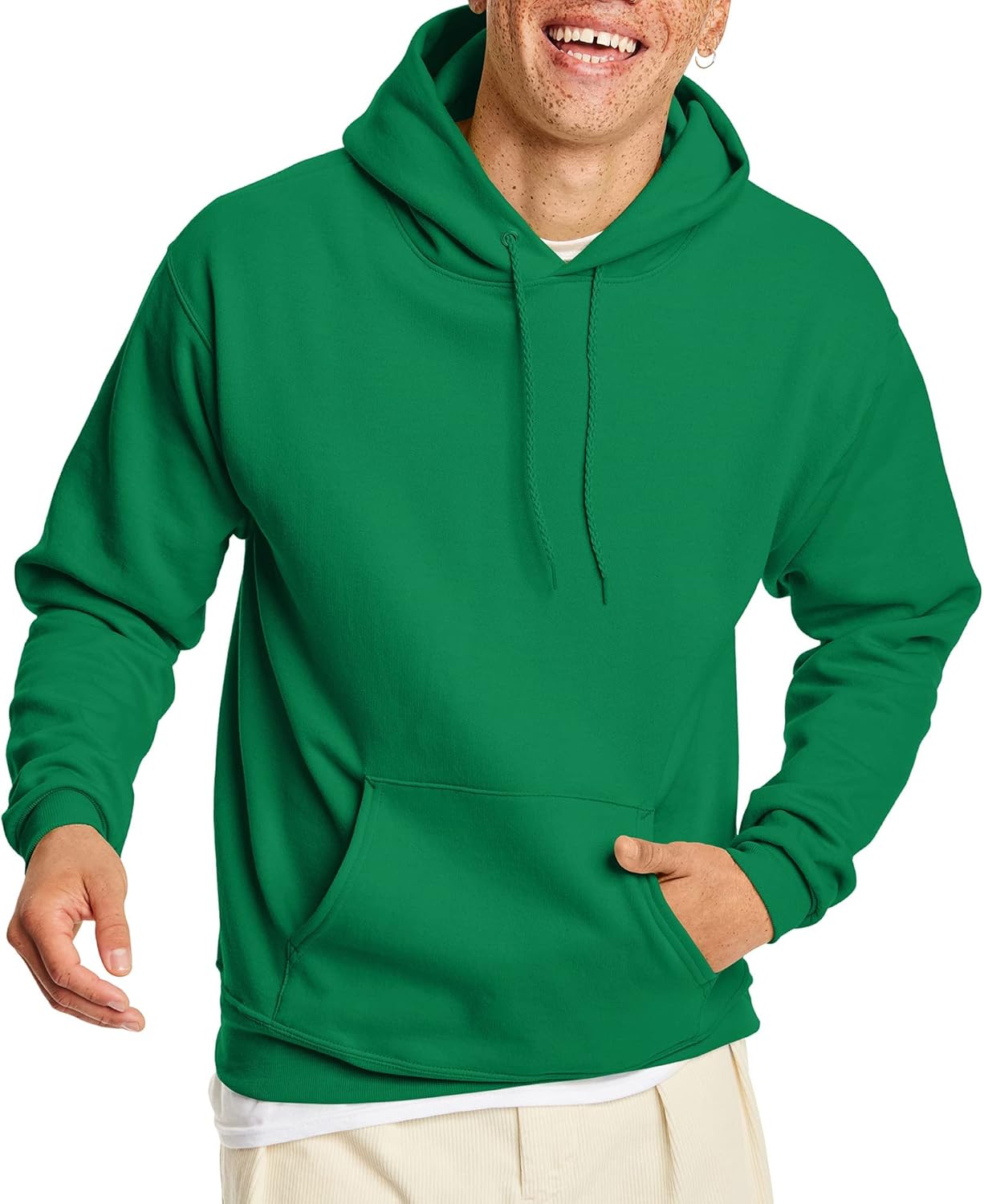Hanes EcoSmart Hoodie, Midweight Fleece, Pullover Hooded Sweatshirt for Men